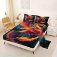 thumbnail image 2 of Erosebridal Gold Dragon Animal Full Size Sheets, Oil Printing Bed Sheets, 4pcs, 2 of 5