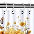 thumbnail image 3 of KOCTHOMY Sunflower Nature Polyster Shower Curtain, 72" x 72", 3 of 7