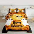 thumbnail image 2 of jejeloiu Happy Halloween Full Size Comforter Sets,Cute Cartoon Ghost Bedding Comforter Set,Kawaii Pumpkin Lantern Bedding Sets For Boy Girl,Breathable Home Decor Reversible,3-Piece, 2 of 8
