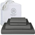 thumbnail image 3 of Threadmill Home Linen 600 Thread Count Full Bed Sheets Set - 4-Piece, Gray Solid Print, Cotton Sateen Weave, 3 of 10