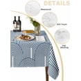 thumbnail image 2 of Ombre Table Cloth, Waterproof Tablecloth for Rectangle Tables, Farmhouse Stripes Modern Abstract Art Reusable Washable Fabric Table Cover for Restaurant Kitchen Dining Tables 60"x120", 2 of 9