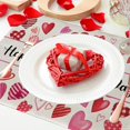 thumbnail image 3 of Happy Valentine''s Day Placemats Set of 4 Love Hearts Table Mats Holiday Anniversary Wedding Home Kitchen Dining Table Decorations 12x18 Inch, 3 of 5