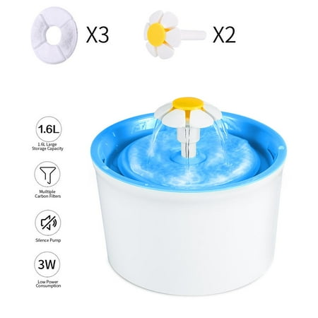 Lhcer Fontaine A Boire Automatique Electrique Chien Chat Distributeur D Eau De Chat Style De Fleur Bleu Us Plug Fontaine De Boire De L Eau Fontaine Pour Animaux De Compagnie Walmart Canada