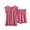 Hot Pink, variant on Frostluinai Cute Pajama Sets for Women Ruffle Sleepwear 2 Piece Crewneck Pleated Shirts Loose Wide Leg Shorts Plus Size Solid Loungewear Sers