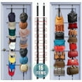 thumbnail image 2 of Hat Rack Organizer Baseball Holder Storage Cap Hanger Door Wall Coat Caps Stand, 2 of 6