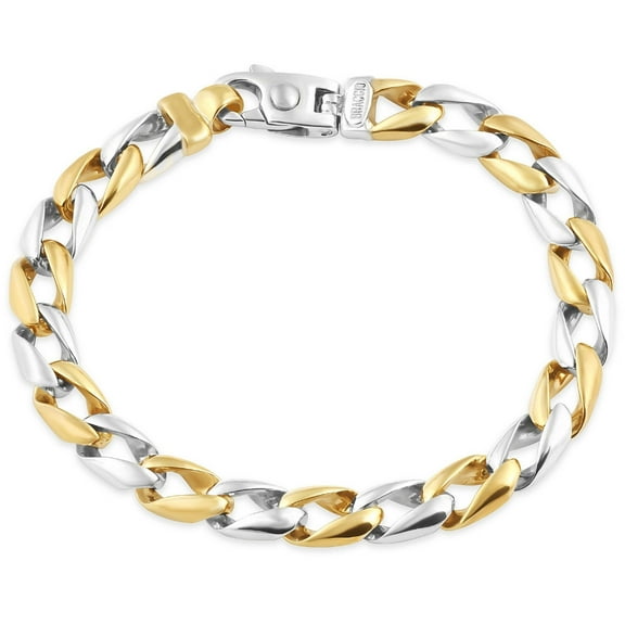 Pompeii Men's Link 14k Gold (32gram) or Platinum (52gram) 8.5mm Bracelet 9" (,)