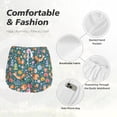 thumbnail image 6 of Lsque Foxes and Birds in Forest Printed Women's Running Shorts with Liner Pockets,Elastic Quick Dry Workout Athletic Gym Yoga Shorts,Womens High Waist Shorts-Large, 6 of 9