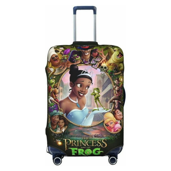 Princess Fro-g Luggage Suitcase Covers Elastic Washable Fashion Luggage Protector Travel Suitcase Protective Cover For Kid Adult Small