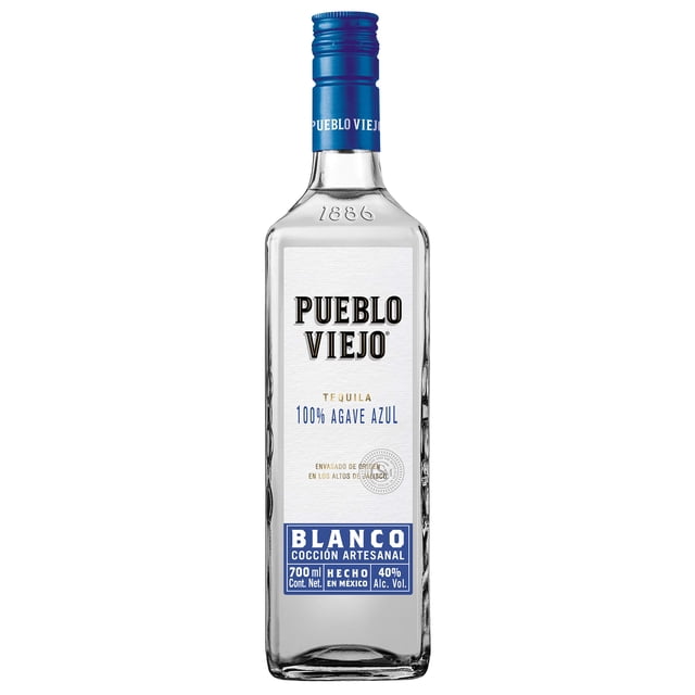 Tequila Pueblo Viejo Blanco 100% Agave - 700 ml
