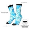 thumbnail image 4 of Xecao Light blue flash Pattern Sport Socks for Women and Men Crew Socks Sporty Calf Socks Casual Socks, 4 of 6