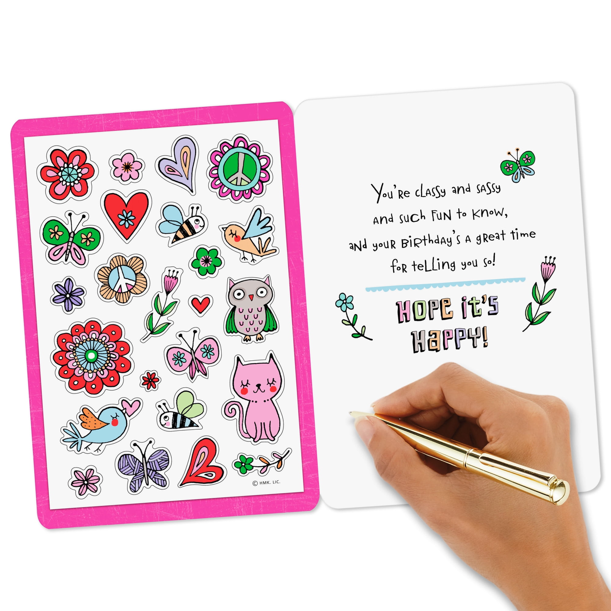 Hallmark Birthday Card for Girls With Stickers (You're Totally Awesome)
