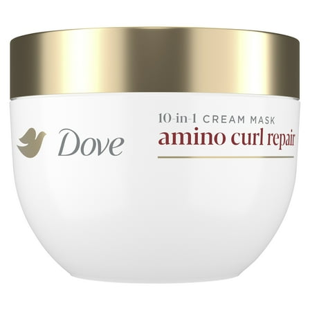 Dove Hair Mask for Women Amino Curl with Amino & Jojoba Oil for Curly Hair, 9.2 oz Jar