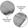 thumbnail image 3 of 2pcs Stainless Steel Air Fryer Basket and Tray Sets, Oven Baking Pan Roasting Trays Fries Bacon Chicken Air Fryer Tray for Fries, Chicken, Outdoor BBQ, 3 of 6