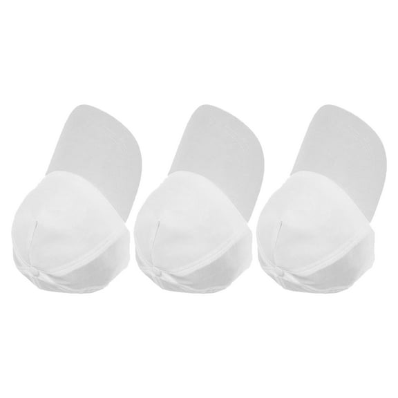 LULULION Unisex White Cotton Blank Peak Caps High Breathability for Outdoor Activities 3Pcs