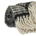 thumbnail image 3 of Super Soft Black and White Chevron and Striped Handloomed Mohair Throw Blanket, 3 of 4
