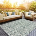 thumbnail image 5 of LR Home Victoria 5' x 8' Blue/Gray Trellis Indoor/Outdoor Area Rug, 5 of 9