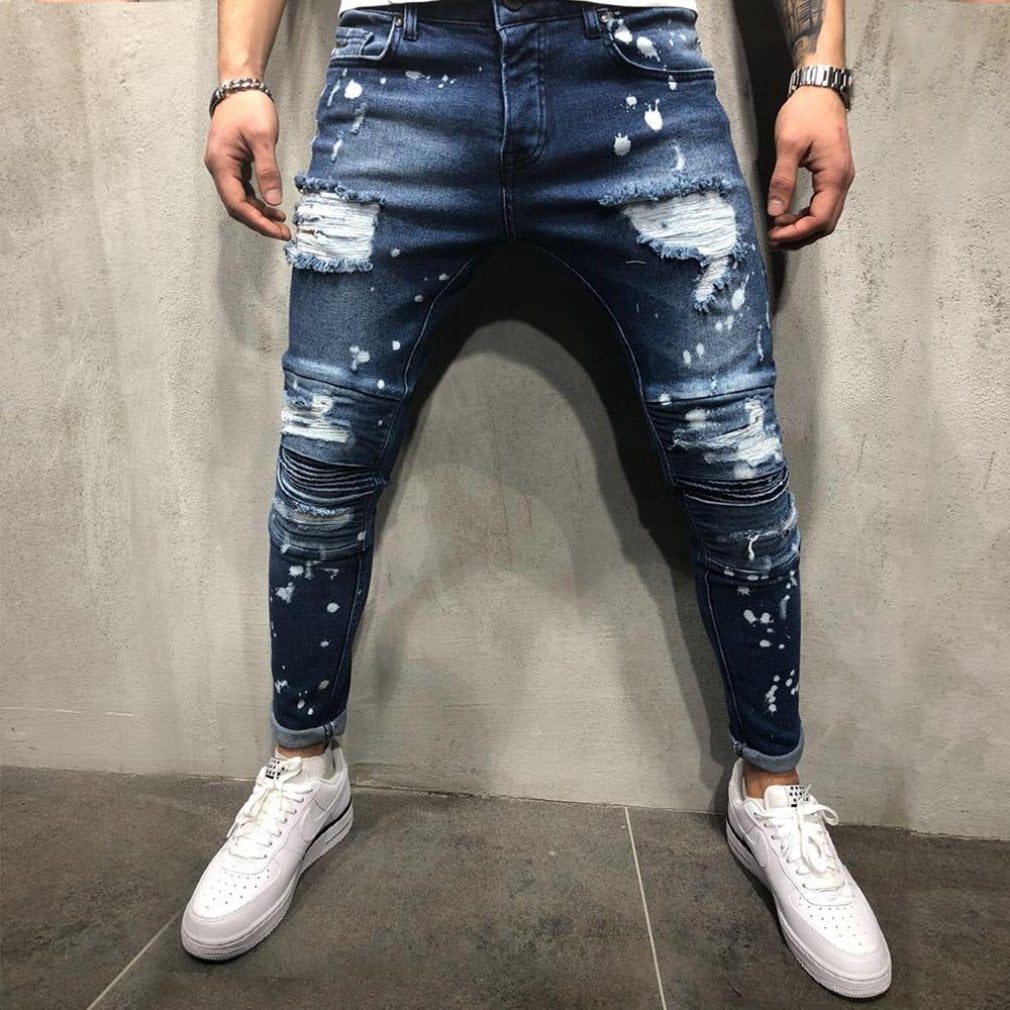 Clearance Sale Casual Ripped Slant 