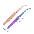 thumbnail image 2 of WEAVILUX 2Pcs Pincher Tweezers Angled Tips Stainless Steel Multipurpose Design Nail Care, 2 of 8