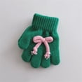thumbnail image 2 of ZACPNCV Kids Winter Gloves for Boys Girls Warm Wool Lined Gloves Toddler Thermal Knitted Mittens Green Free Size, 2 of 4