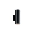 thumbnail image 2 of Kichler 12" 2 Light Black Cylinder Outdoor Wall Sconce, 2 of 9