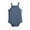 Blue, variant on Summer Baby Boys Bodysuits Striped Ribbed Sleeveless Snap Crotch Romper Outfits for Play White 80