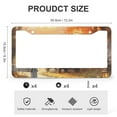 thumbnail image 3 of Heartwarming Thanksgiving Scene License Plate Frames 2 PCS Autumn Harvest Thanksgiving Car Front License Plate Frame Fits All Car 2 Round Holes Quality Aluminum License Plate Cover, 3 of 6