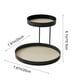 thumbnail image 3 of Double Layer Iron Storage Tray Organizer, Jewelry Perfume Makeup Display Rack, Tabletop Countertop Bathroom Kitchen Shelf, Decorative Metal Holder for Cosmetics Accessories Rings Earrings Keys, 3 of 7