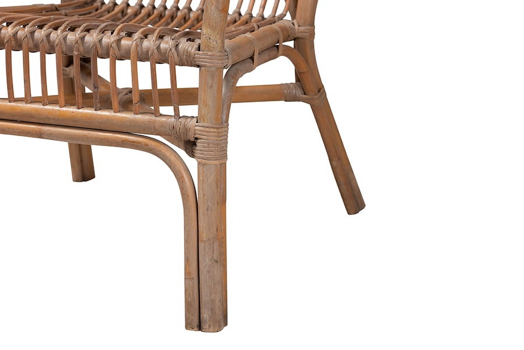 bali & pari Lamaria Rattan BOHO Accent Chair, Natural Brown