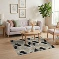 thumbnail image 3 of ODIKA 4'x6' Washable Area Rug Style Minimalist Lines With Scattered Modern Brush Motif Abstract Geometry for Home Office, Under Desk, Non-Slip Chair-Friendly, Flatwoven, 3 of 7