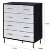 thumbnail image 5 of Emily 37 Inch Wood Tall Dresser Chest 4 Drawers Gold Handles Black - Saltoro Sherpi, 5 of 6