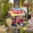 thumbnail image 4 of Be My Valentine's Schnauzer Truck Full of Love Flower Balloon Round Wood Sign Miniature Schnauzer Dog Lover Hanging Wall Home Decor - 02029, 4 of 5