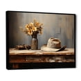 thumbnail image 2 of Designart "Minimalist Style Cowboy Hat" People Framed Wall Art - Mid-Century Yellow Cowboys Entryway Framed Wall Art, 2 of 6