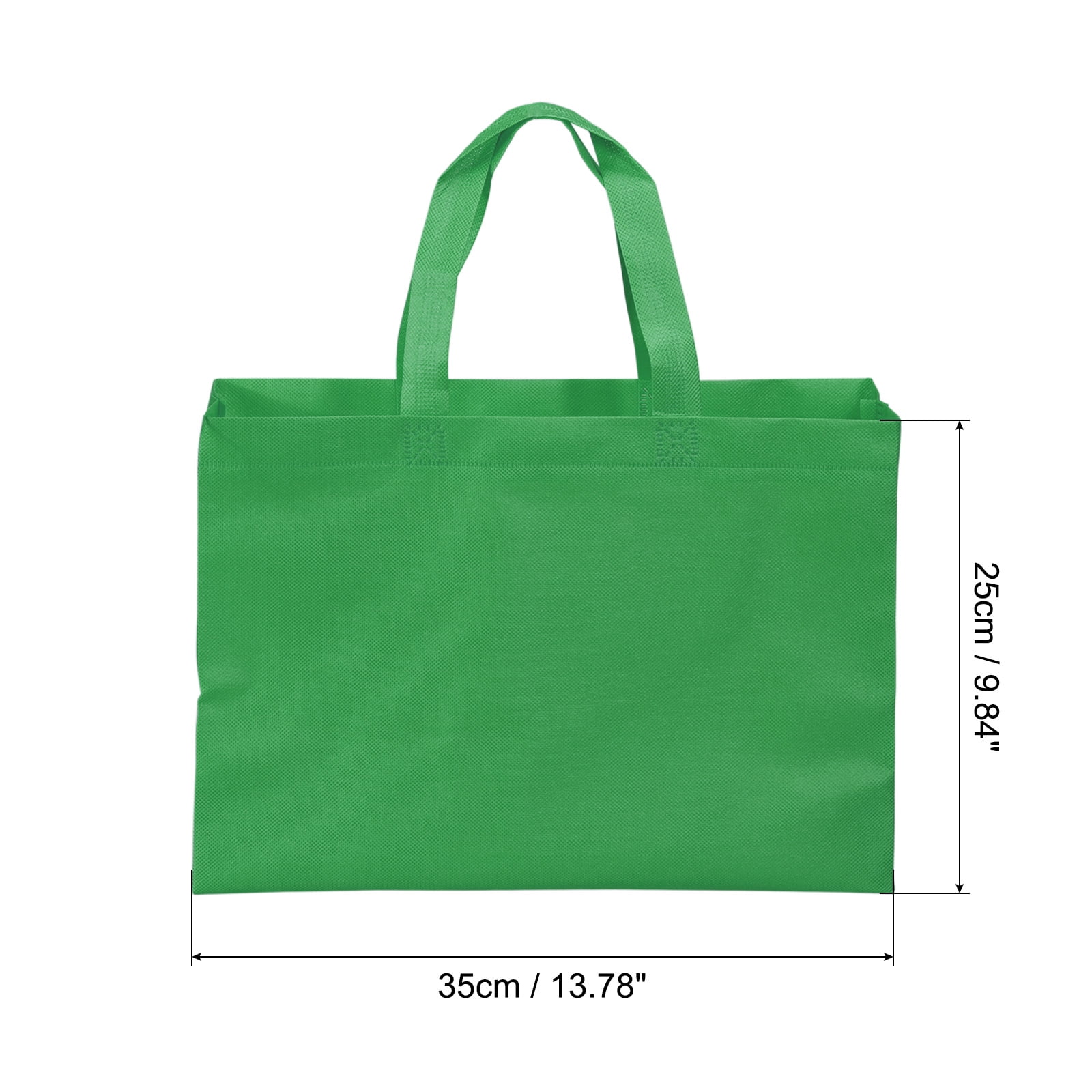 Unique Bargains Reusable Gift Bags Horizontal Style Non-Woven Grocery Storage Tote Bag Dark Green