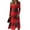 Deep Red, variant on Women's Summer Floral Maxi Dress Plus Size Flowy Casual V Neck Wrap Dress Boho Beach Floral Print Sundress