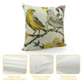 thumbnail image 4 of Shiartex Decorative Throw Pillow Cover Square Trendy Yellow Gray Ivory Vintage Floral Bird Lumbar Pillowcase with Hidden Zipper Decor Cushion Gift for Holiday Sofa Bed White, 4 of 5