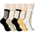 thumbnail image 2 of PTSPLLMY Sox Womens Girls Sheer Socks Mesh Lace Crew Socks Transparent See Through Ultra Thin Silk Nylon Dress Socks, 2 of 8