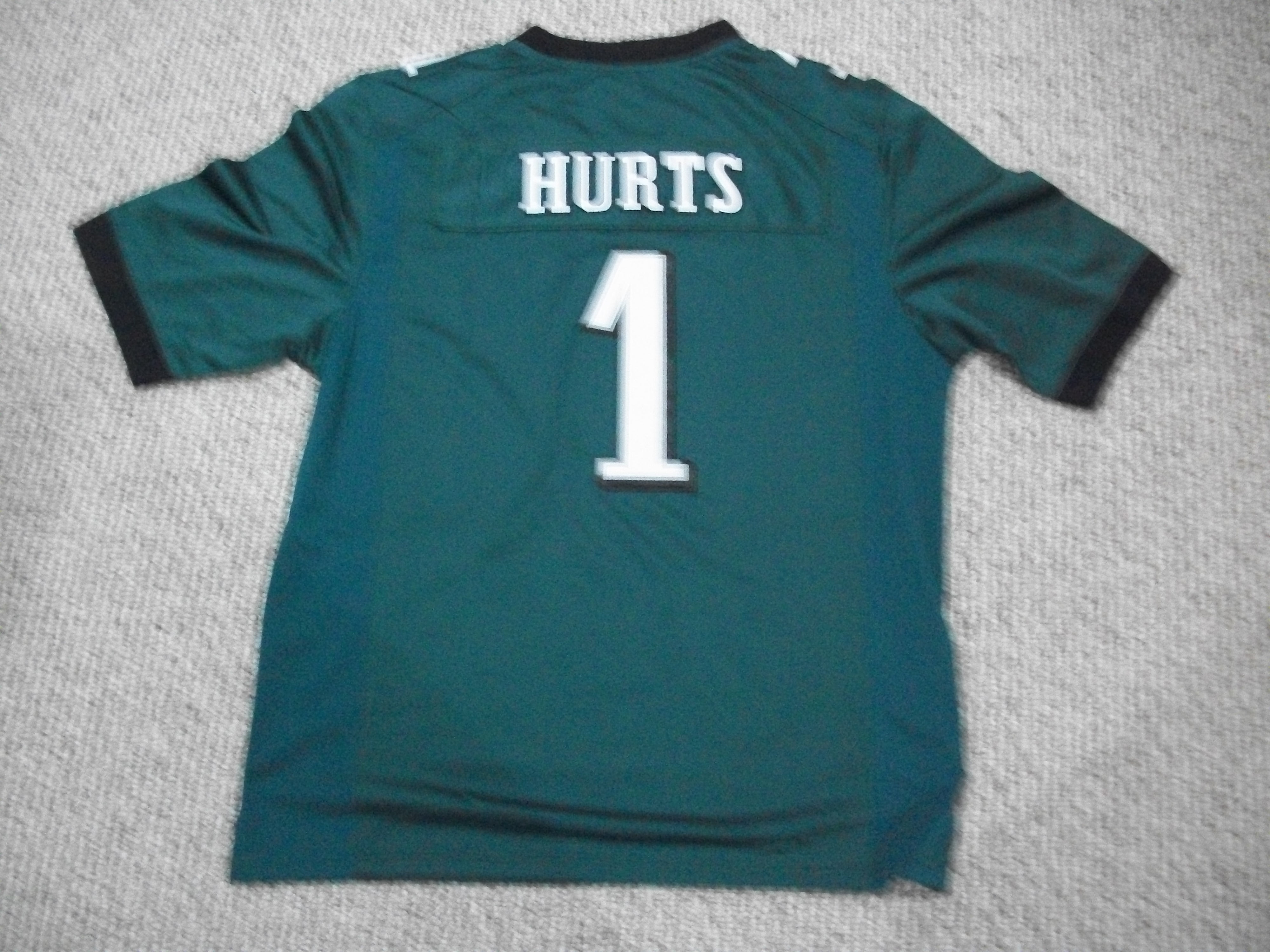 Unsigned Jalen Hurts Jersey #1 Philadelphia Current Style Green Custom New  Football No Brands/Logos Sizes S-3XLs 