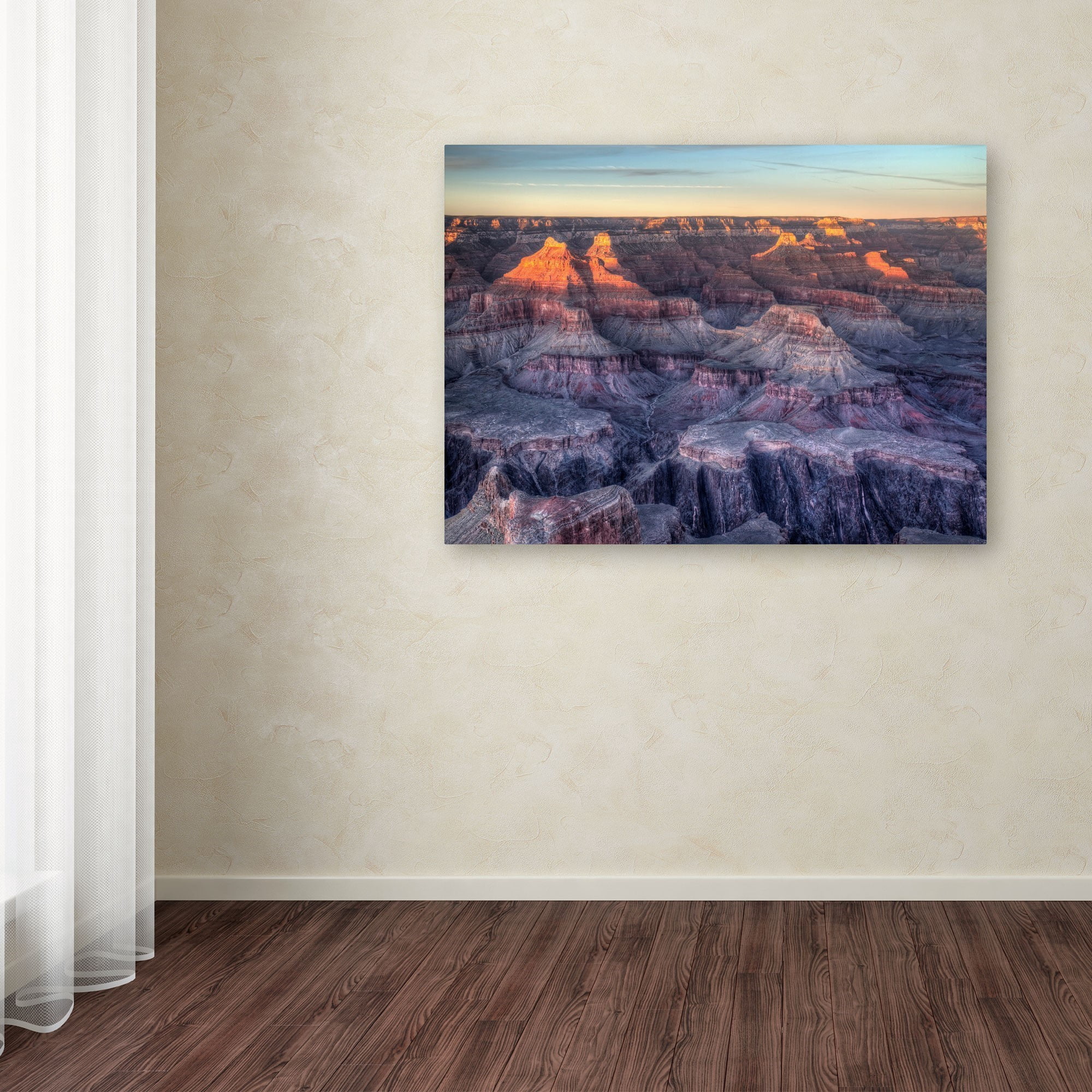 Trademark Fine Art "Grand Canyon Sunset" Canvas Art by Pierre Leclerc