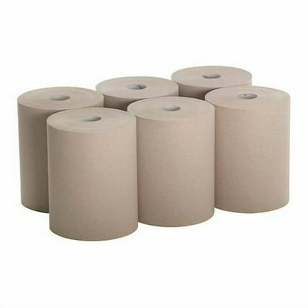 Georgia-Pacific enMotion Hardwound Paper Towels, 1 Ply, Continuous Roll Sheets, 800 ft, Brown, 6 PK
