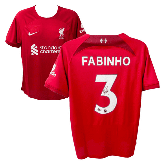 Fabinho Signed Liverpool FC Home Soccer Jersey #3 with Beckett COA