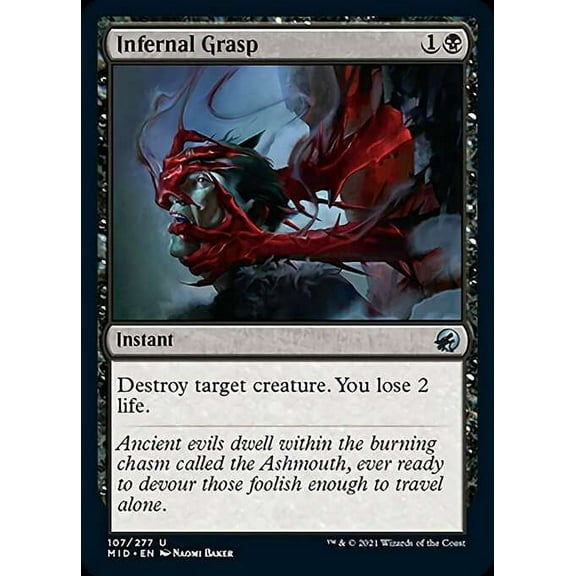MtG Innistrad: Midnight Hunt Uncommon Infernal Grasp (Foil) #107