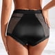 thumbnail image 3 of Gibobby Ropa interior bikini elástica para mujer Ropa interior sexy con borde de encaje para mujer Love Mesh High Waist Luxury Ice Silk Triángulos para mujer(Negro， L), 3 of 5