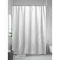 thumbnail image 5 of Grey Geometric Shower Curtain Set, Waterproof Shower Curtains for Bathroom, Modern White Stripe Abstract Distortion Art Washable Fabric Cloth Bath Curtain for Bathtub with Hooks 54x78 Inches, 5 of 6