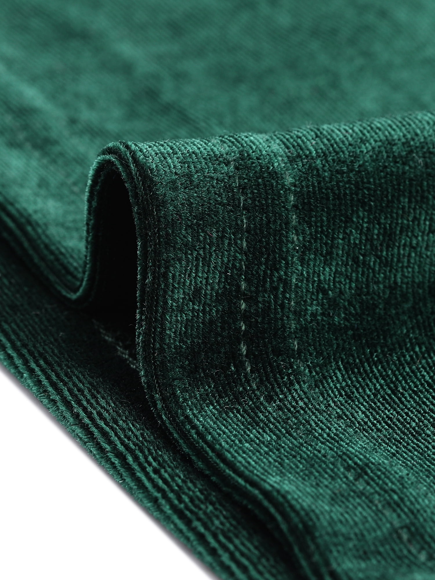 DARING DIVA Women's Velvet Tie Waist Wide Leg Stretchy Pants Trousers XS Dark Green