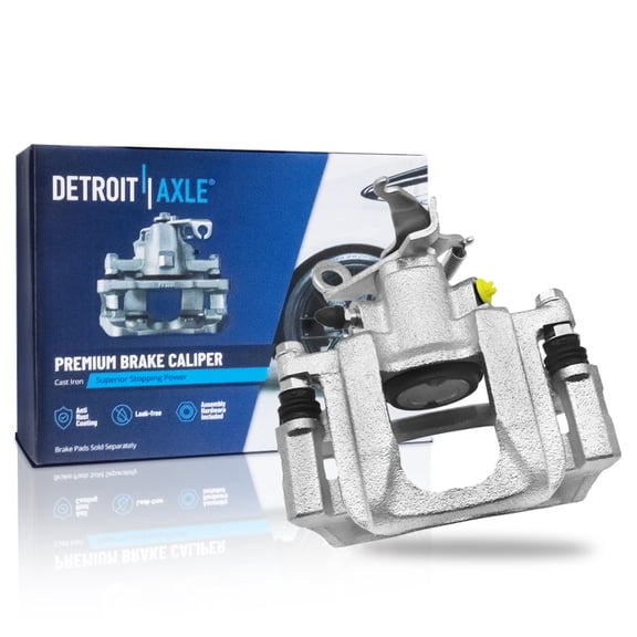 Detroit Axle - Rear Left Brake Caliper for 2012 2013 Dodge Journey Disc Brake Caliper w/Bracket Replacement Driver Side Assembly w/o H.D. Brakes