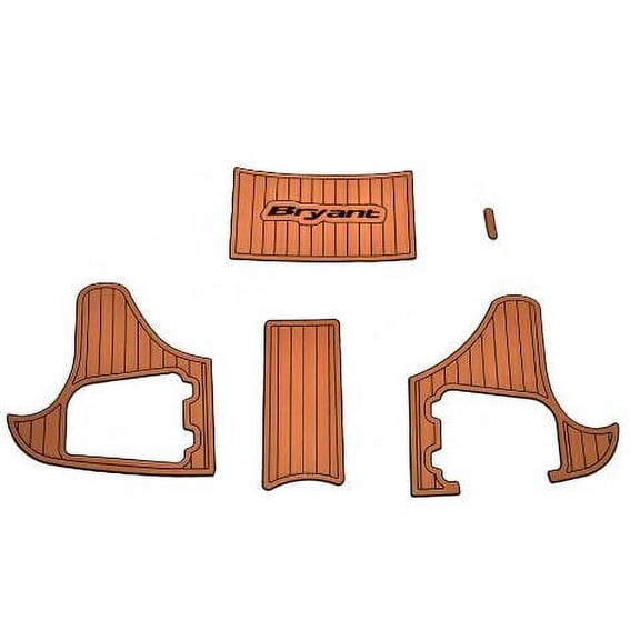 Bryant Boat Non-Skid Deck Mats 13171 | Mocha Brown Black (Set of 5)