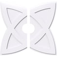 thumbnail image 1 of 32"OD x 6"ID x 12"C x 1"P Cosmo Architectural Grade PVC Contemporary Ceiling Medallion, Two Piece, 1 of 11