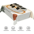 thumbnail image 6 of 60x84inches Boho Mid Century Tablecloth Abstract Geometric Leaves Moon Modern Minimalist Plant Fabric Table Cloth Spill Proof Washable Table Cover for Dining Room Kitchen Indoor Outdoor Use, 6 of 7