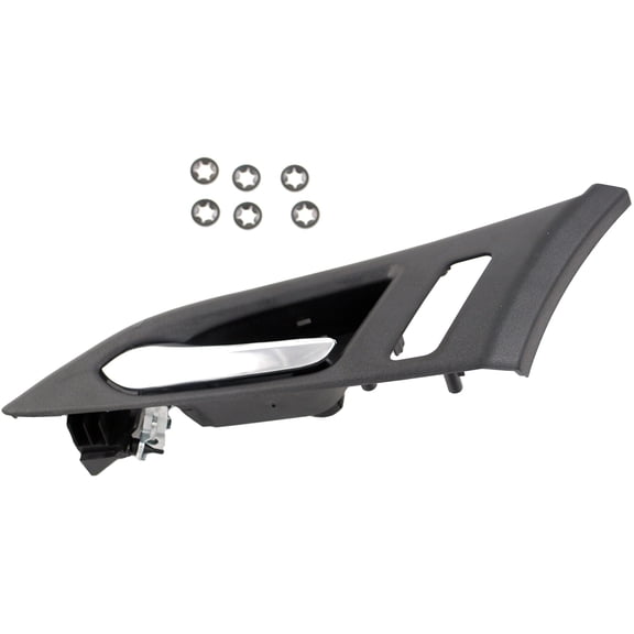Dorman 82521 Front Driver Side Interior Door Handle for Specific Cadillac Models, Chrome Lever; Black Housing
