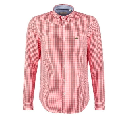 gingham lacoste button xl mens check shirt pink down dialog displays option additional opens zoom